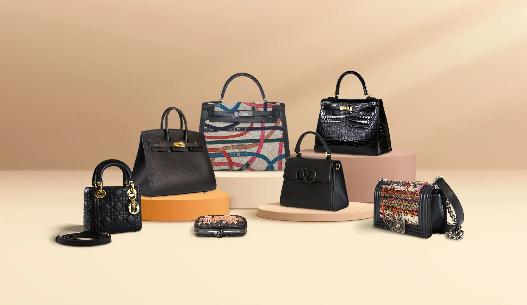 Luxushandtaschen und Accessoires von Chanel, Hermes und anderen