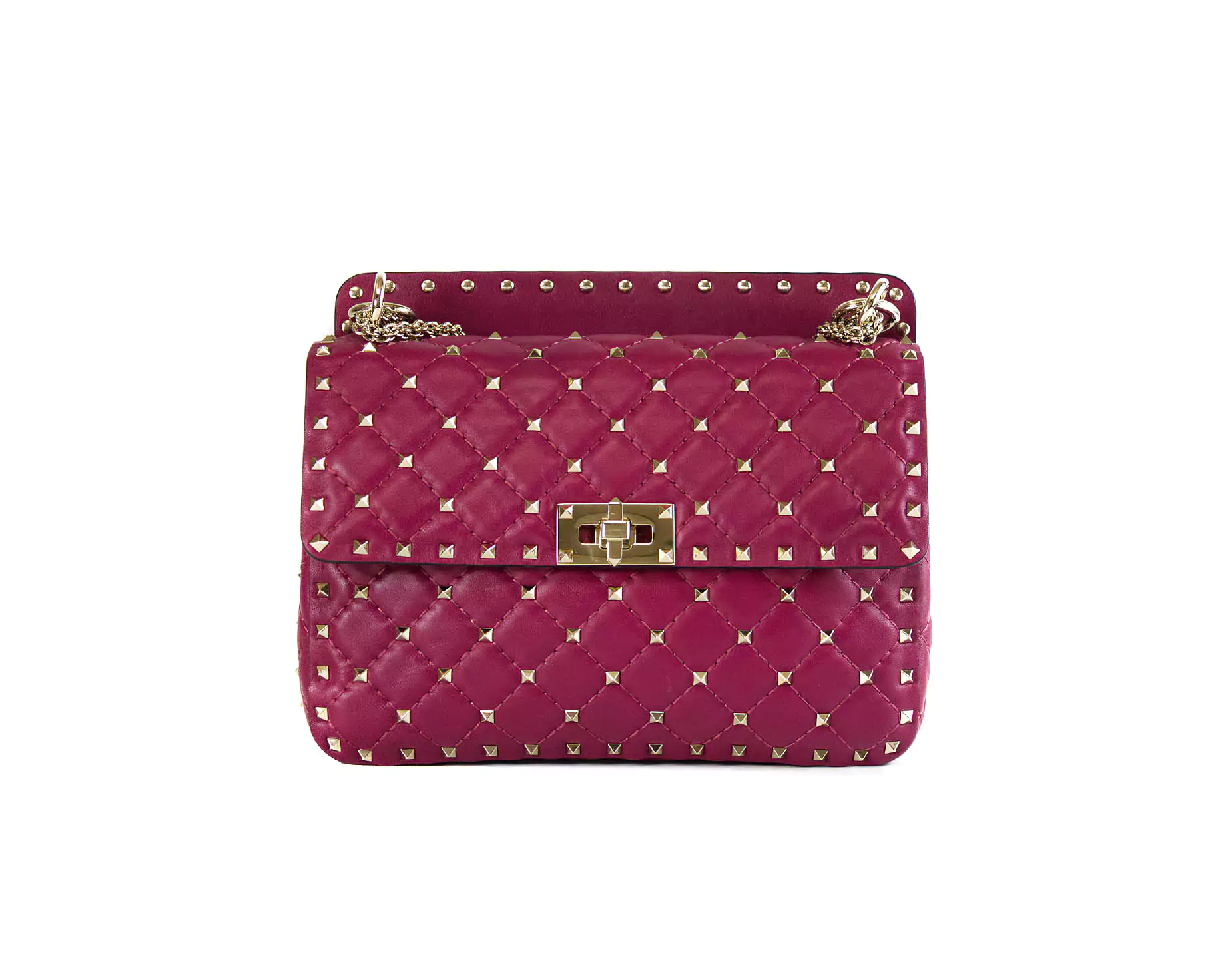 hh【未使用品】VALENTINO GARAVANI 刺繍 がま口 バッグ Valentino Garavani Rockstud Shoulder Bag