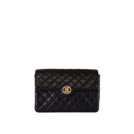 Vintage Mini Classic Single Flap Schwarz