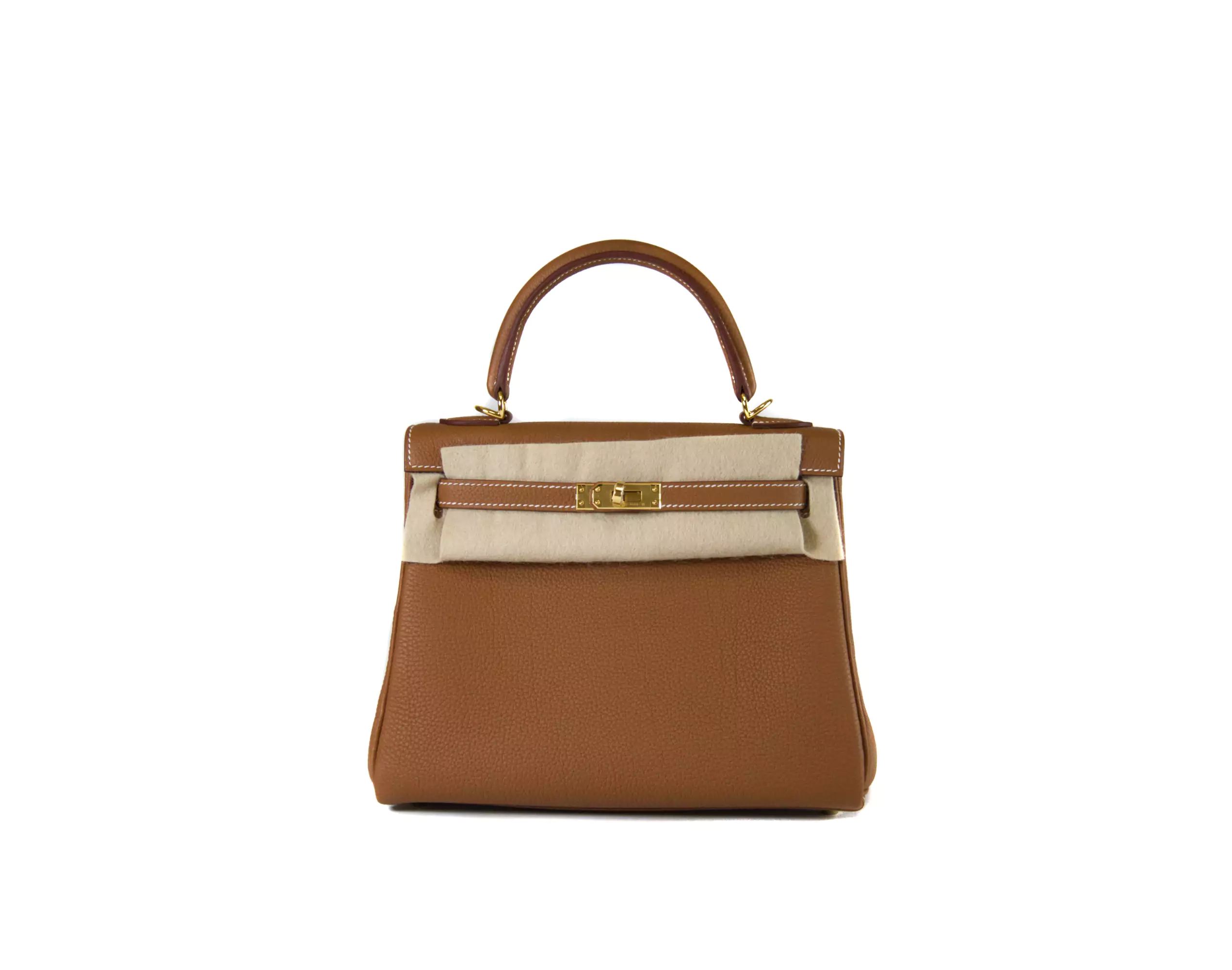 Hermes Kelly 25 Togo Gold Gold Hardware