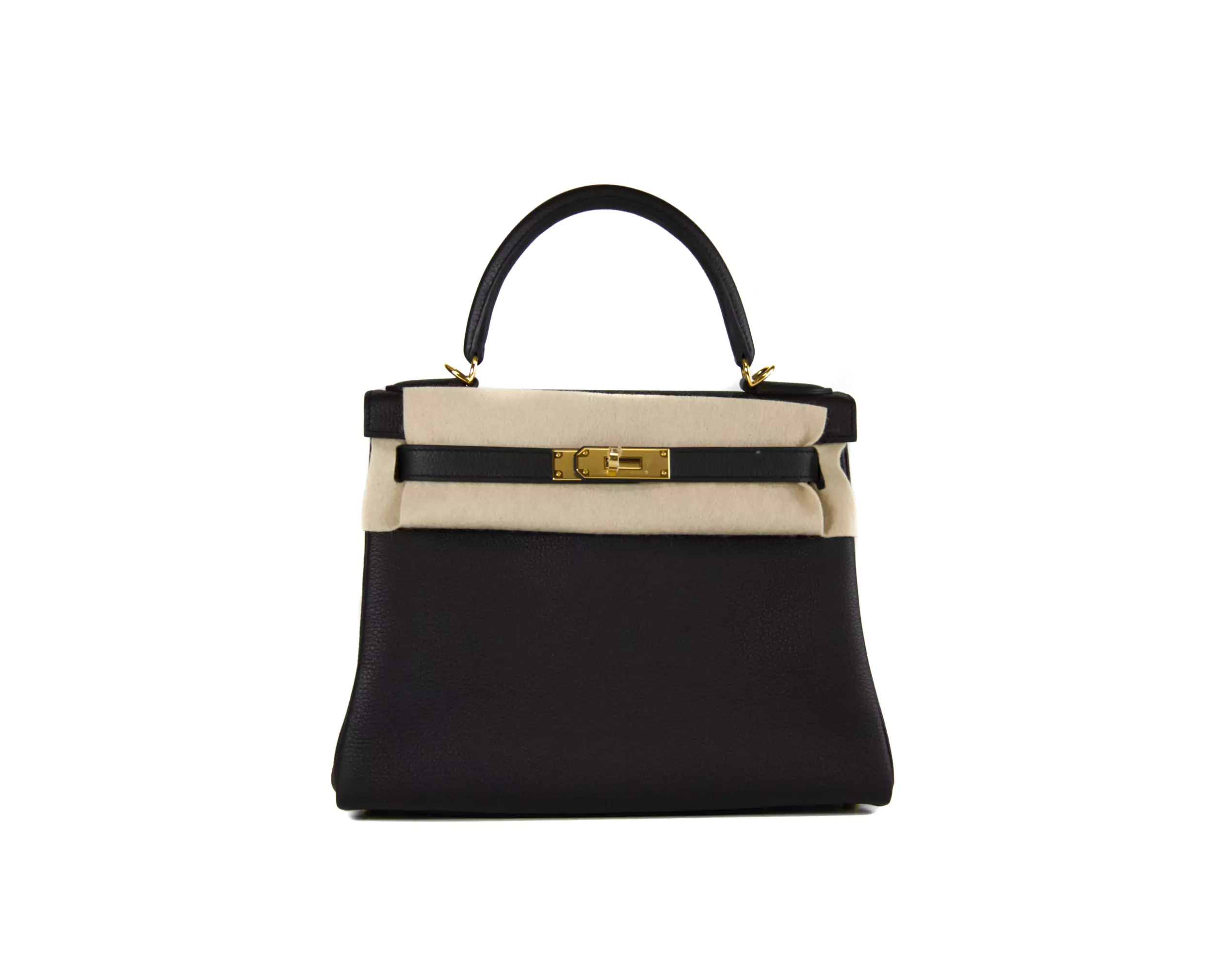 Captivating Elegance: Hermès Kelly 28 Togo Black Gold HW