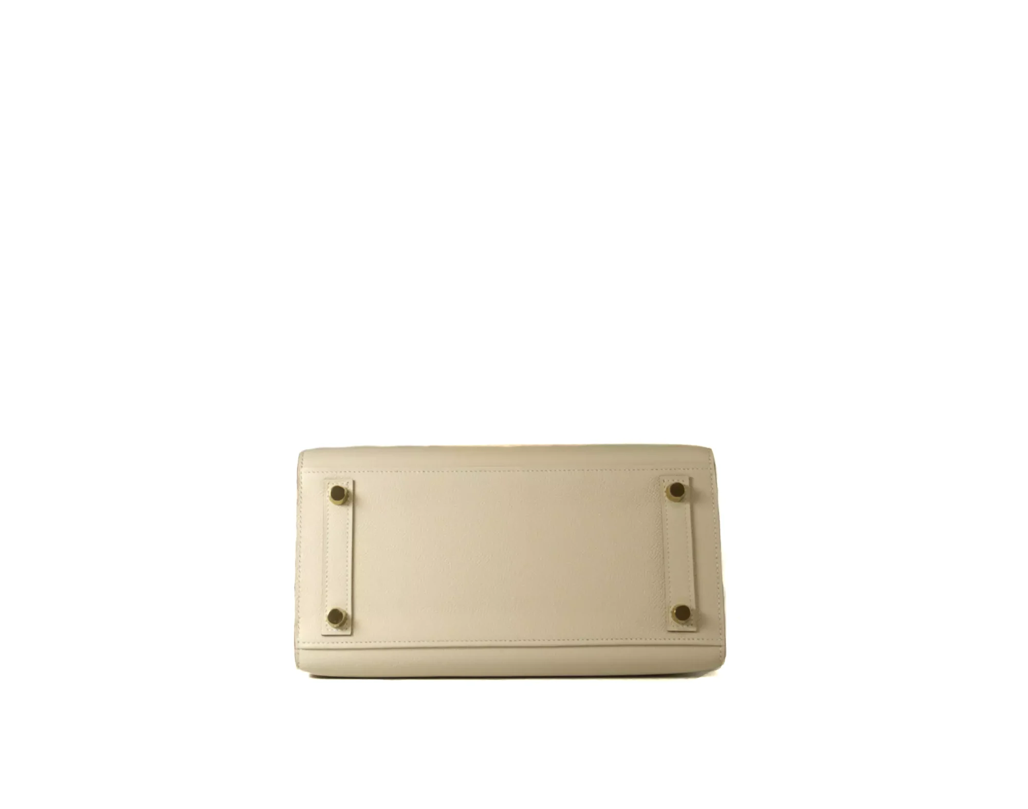 Hermès Birkin 25 Sellier Craie Epsom leather with gold hardware – elegant structured mini handbag bottom