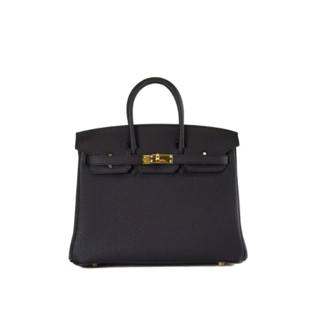 Hermès Birkin 25 in Black Togo leather with gold hardware – iconic compact luxury handbag