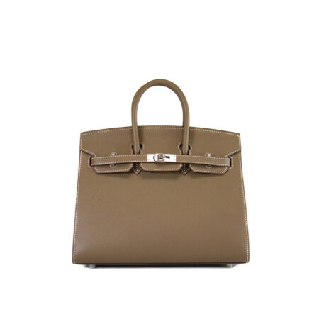 Hermès Birkin 25 Sellier in Etoupe Epsom leather with palladium hardware – structured mini luxury handbag in taupe