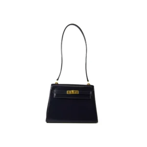Hermès Kelly Mini Vintage Box aus marineblauem Leder mit goldenen Beschlägen – zeitlose Mini-Henkeltasche