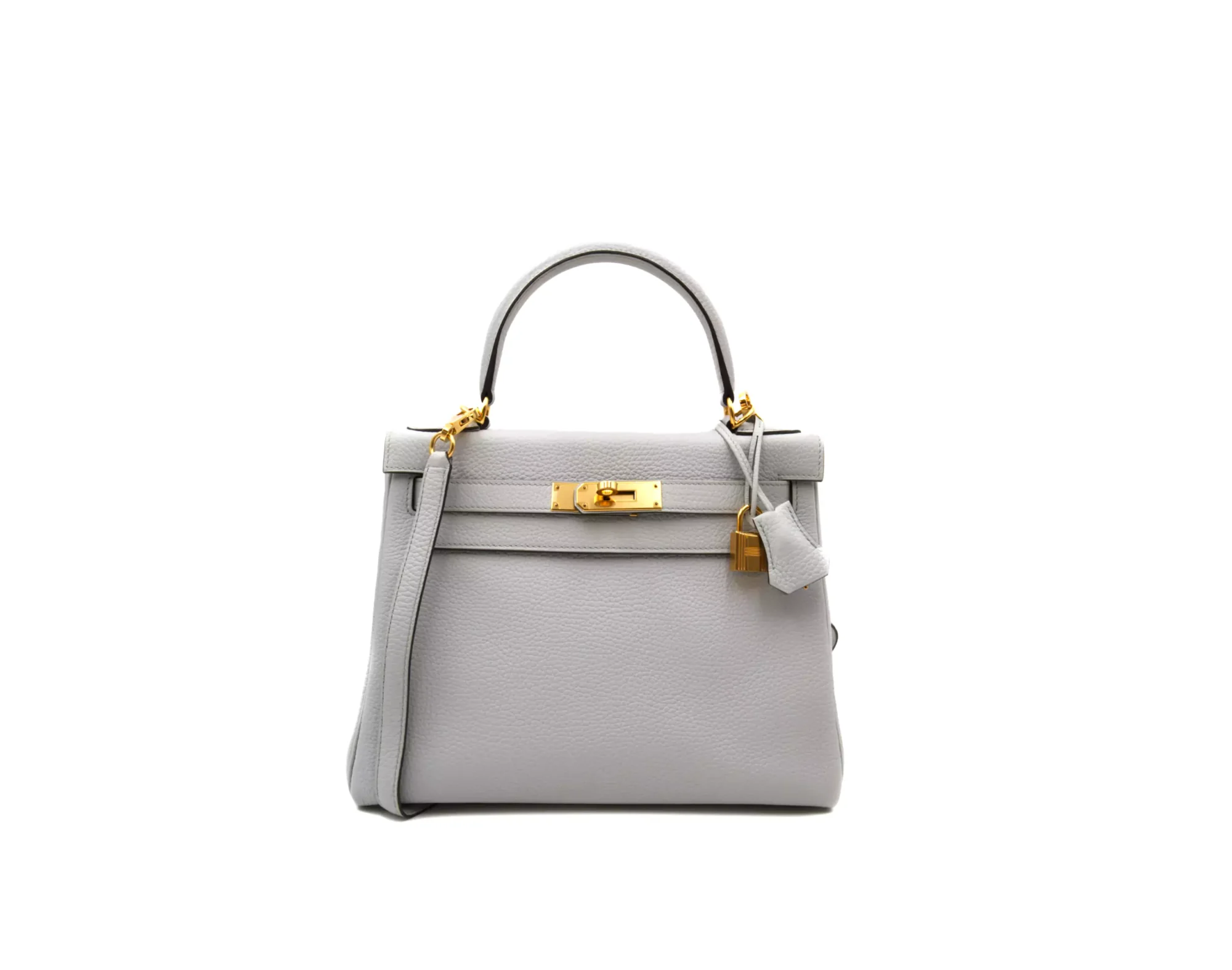 Hermès Kelly 28 Retourne in Bleu Pale Clemence leather with gold hardware – elegant pastel blue luxury handbag