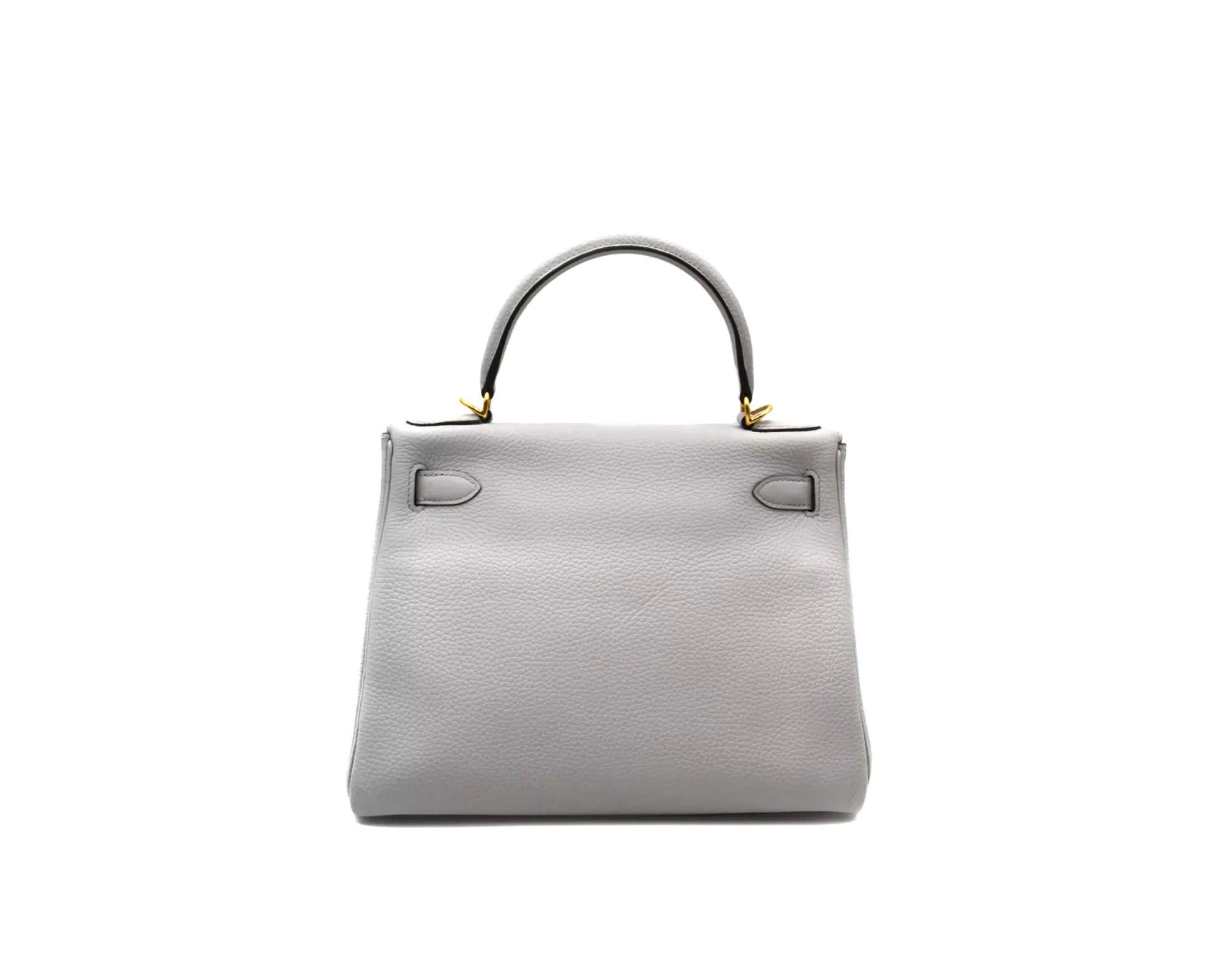 Hermès Kelly 28 Retourne in Bleu Pale Clemence leather with gold hardware – elegant pastel blue luxury handbag - back