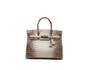 Hermès Birkin 30 Himalaya in Blanc aus Krokodilleder mit Palladium-Hardware – extrem seltene Luxustasche