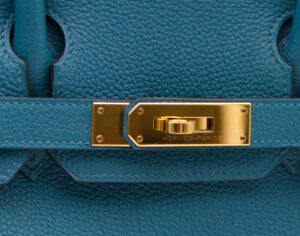 Hermès Birkin 30 Togo Blue de Galice mit goldener Hardware – seltene Luxustasche in elegantem Blau - hw