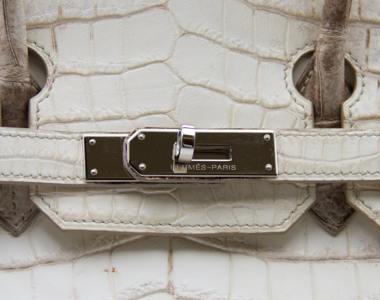 Hermès Birkin 30 Himalaya in Blanc aus Krokodilleder mit Palladium-Hardware – extrem seltene Luxustasche hw