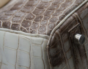 Hermès Birkin 30 Himalaya in Blanc aus Krokodilleder mit Palladium-Hardware – extrem seltene Luxustasche - corner1