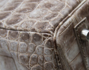 Hermès Birkin 30 Himalaya in Blanc aus Krokodilleder mit Palladium-Hardware – extrem seltene Luxustasche - corner3