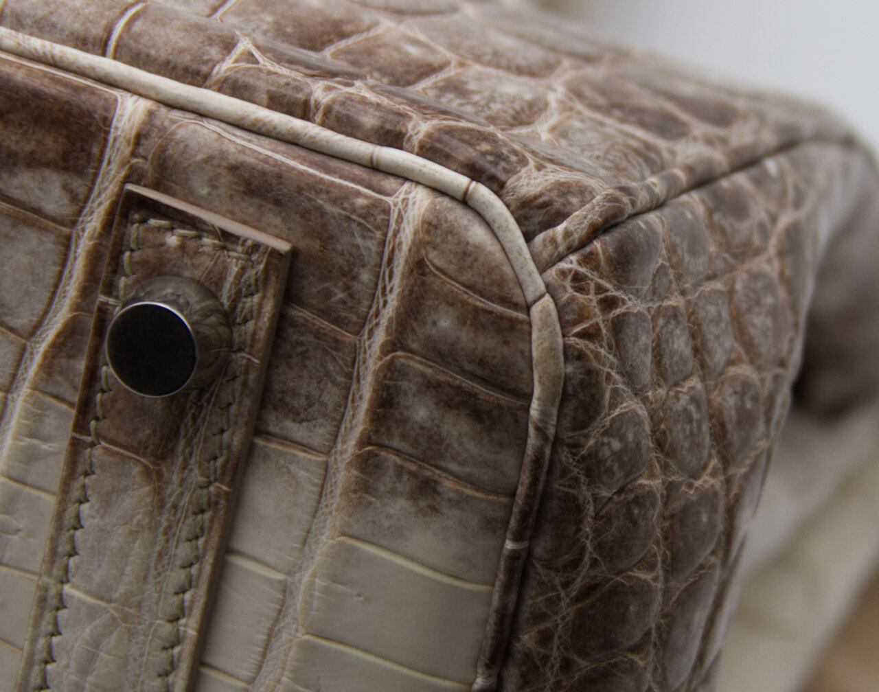 Hermès Birkin 30 Himalaya in Blanc aus Krokodilleder mit Palladium-Hardware – extrem seltene Luxustasche - corner4