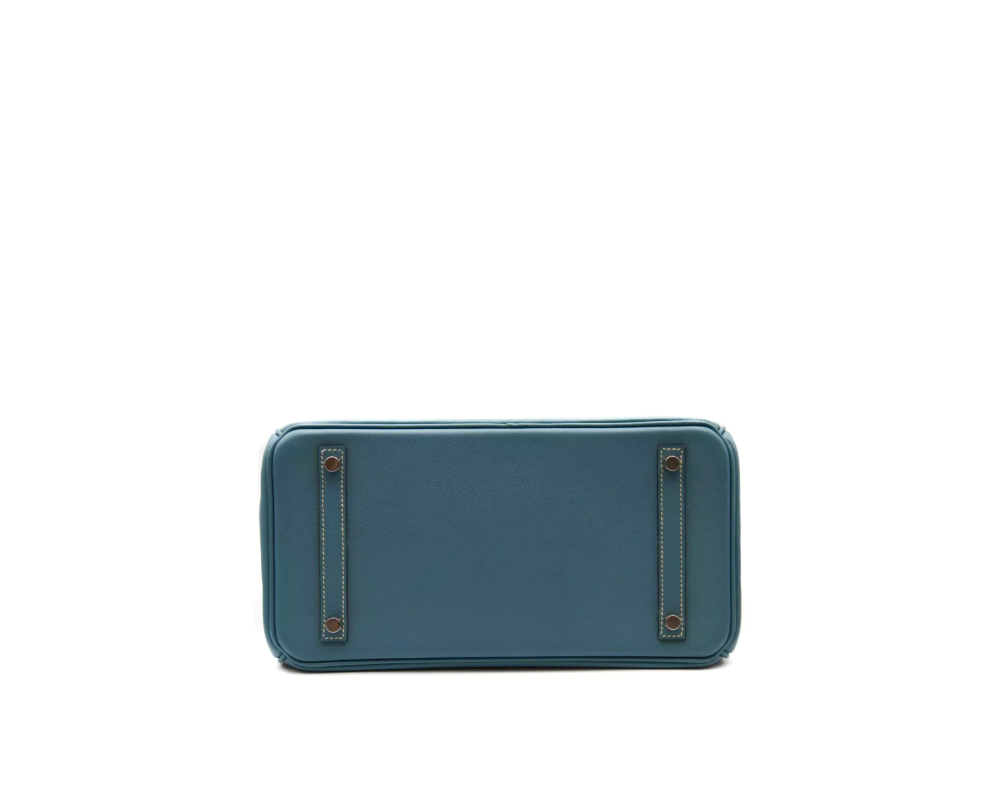 Hermès Birkin 30 Epsom Blue Jean mit Palladium-Hardware – ikonische strukturierte Luxustasche in Himmelblau - bottom