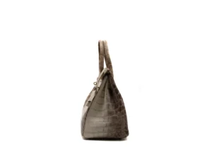 Hermès Birkin 30 Himalaya in Blanc aus Krokodilleder mit Palladium-Hardware – extrem seltene Luxustasche - side