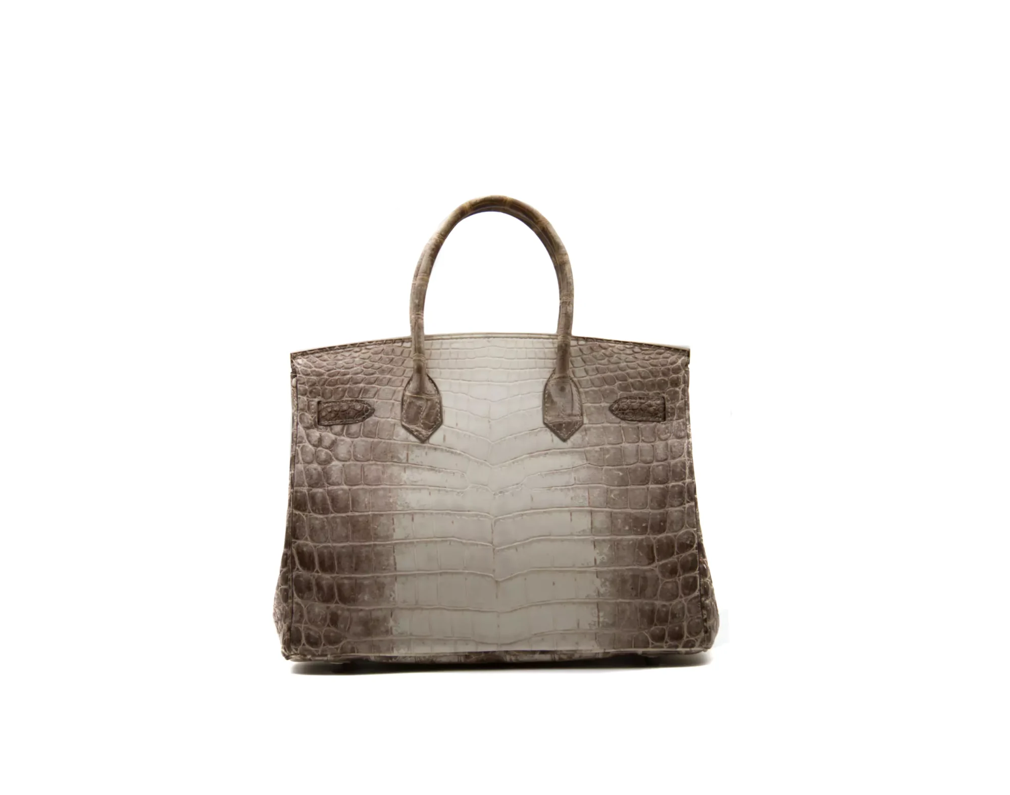 Hermès Birkin 30 Himalaya in Blanc aus Krokodilleder mit Palladium-Hardware – extrem seltene Luxustasche - back