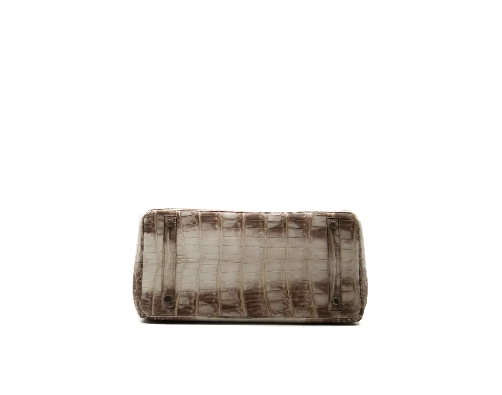 Hermès Birkin 30 Himalaya in Blanc aus Krokodilleder mit Palladium-Hardware – extrem seltene Luxustasche - bottom