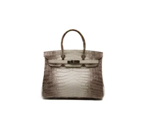 Hermès Birkin 30 Himalaya in Blanc aus Krokodilleder mit Palladium-Hardware – extrem seltene Luxustasche - front