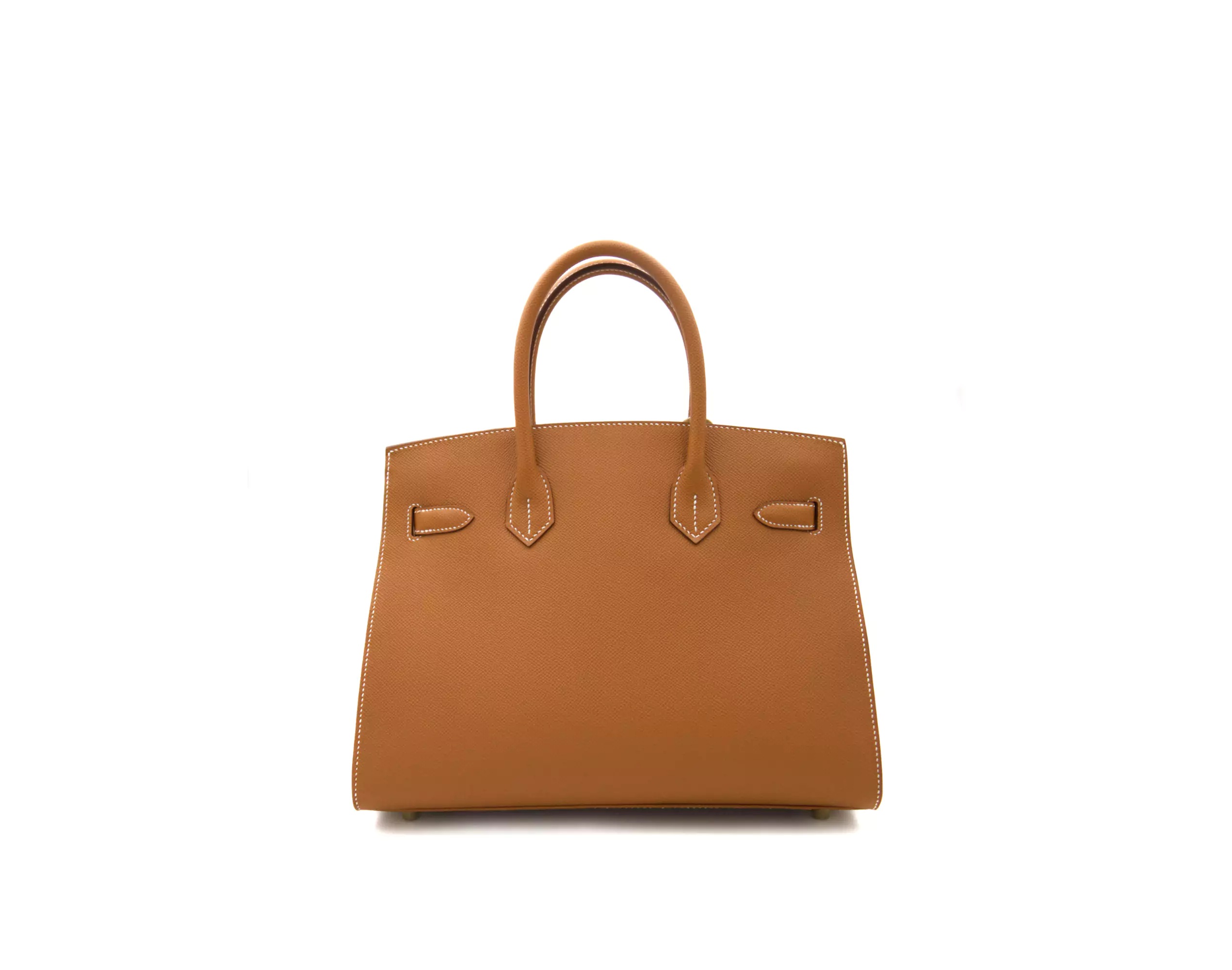 Hermès Birkin 30 Sellier Gold aus Epsom-Leder mit goldener Hardware – strukturierte Luxustasche - back