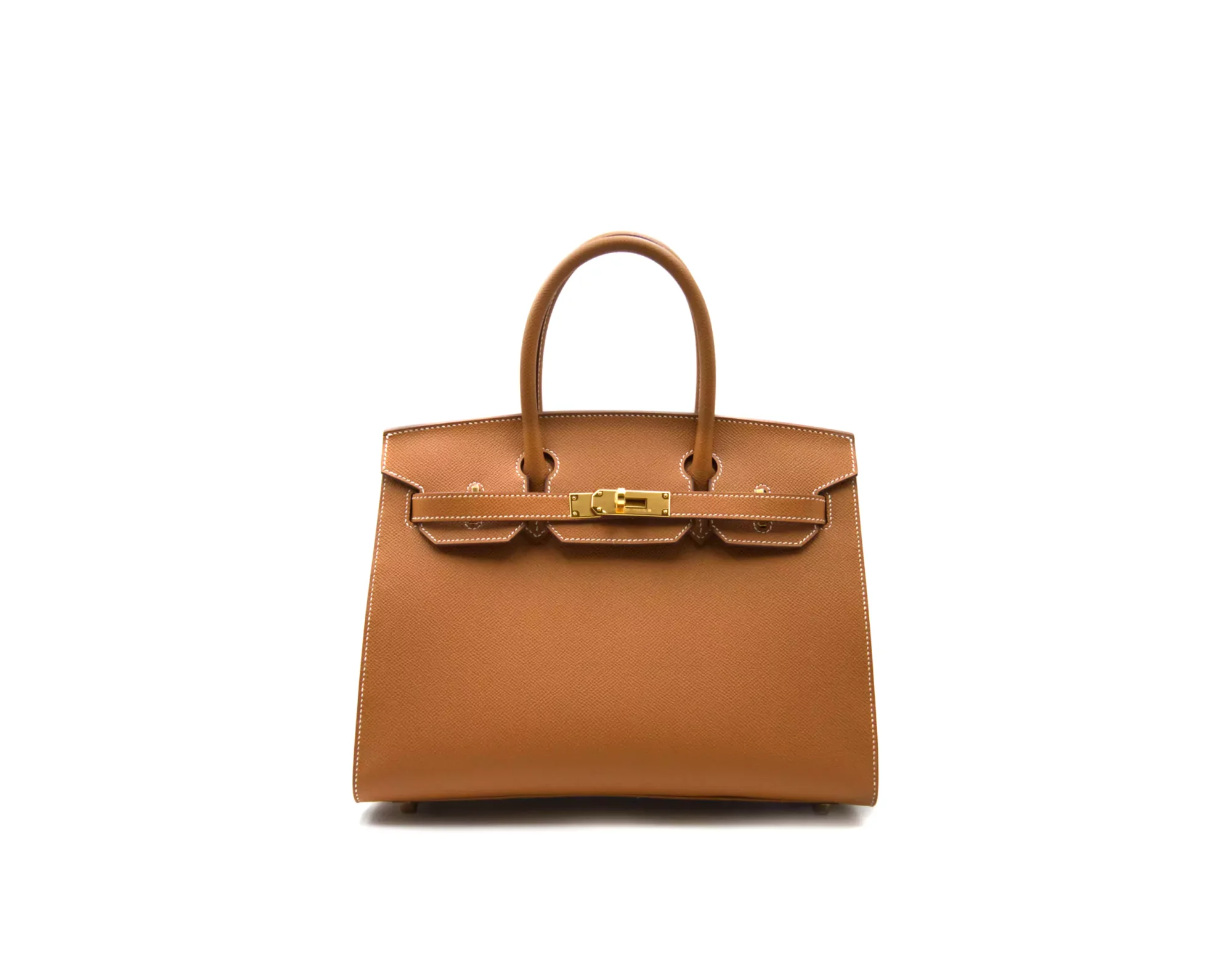Hermès Birkin 30 Sellier Gold in Epsom leather with gold hardware – structured luxury handbag - front