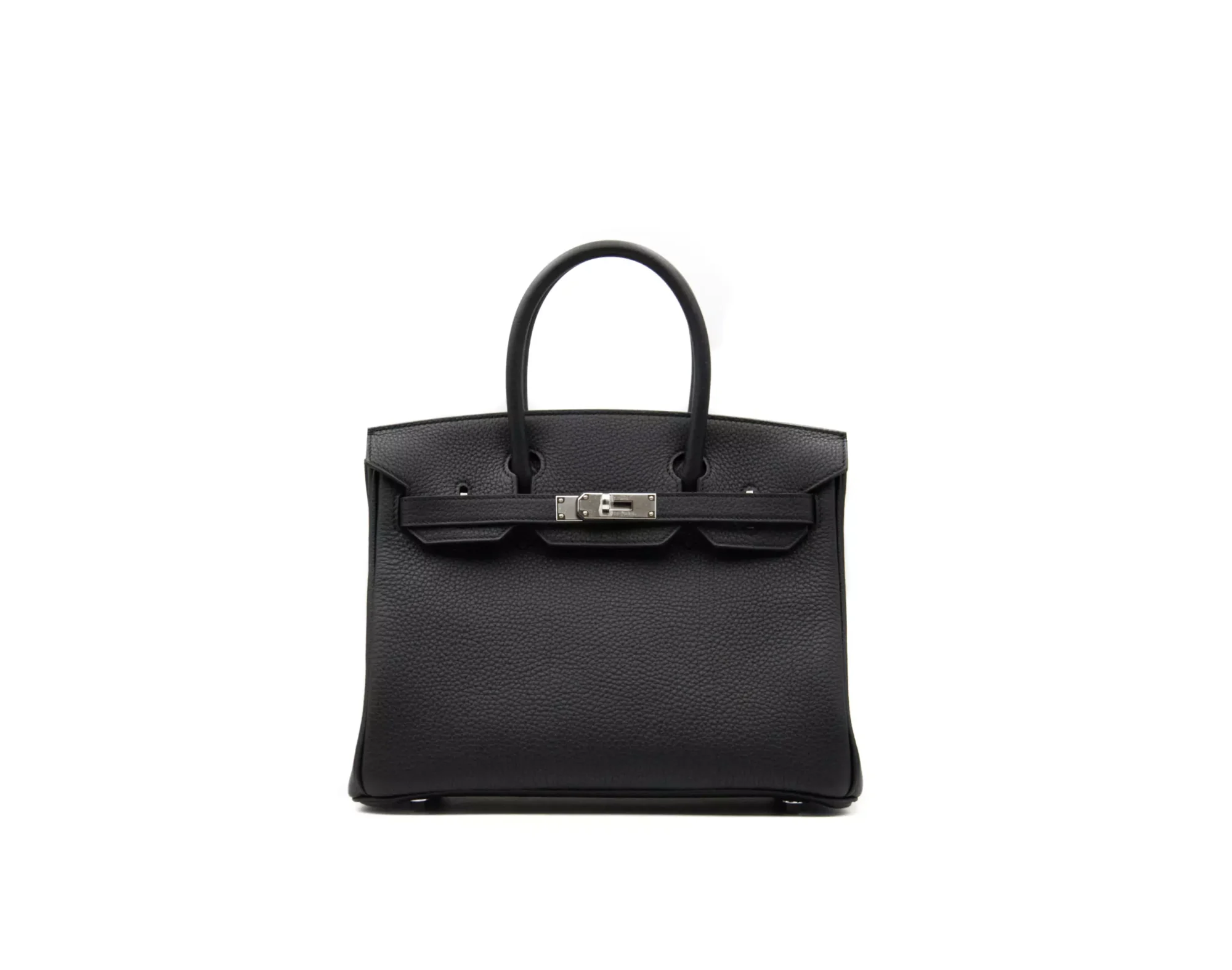 Hermès Birkin 30 Togo aus schwarzem Leder mit Palladium-Hardware – ikonische mittelgroße Luxustasche