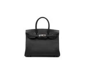 Hermès Birkin 30 Togo aus schwarzem Leder mit Palladium-Hardware – ikonische mittelgroße Luxustasche