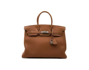 Hermès Birkin 35 Togo Gold mit Palladium-Hardware – ikonische Luxustasche im warmen Karamellton