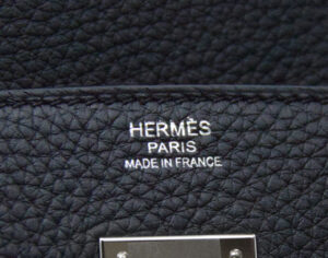 Hermès Birkin 30 Togo aus schwarzem Leder mit Palladium-Hardware – ikonische mittelgroße Luxustasche - stamp