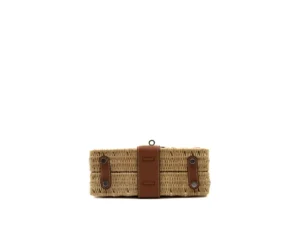 Hermès Mini Picnic Kelly 20 en cuero Swift color Gold y mimbre con herrajes de paladio – bolso de colección exclusivo - bottom