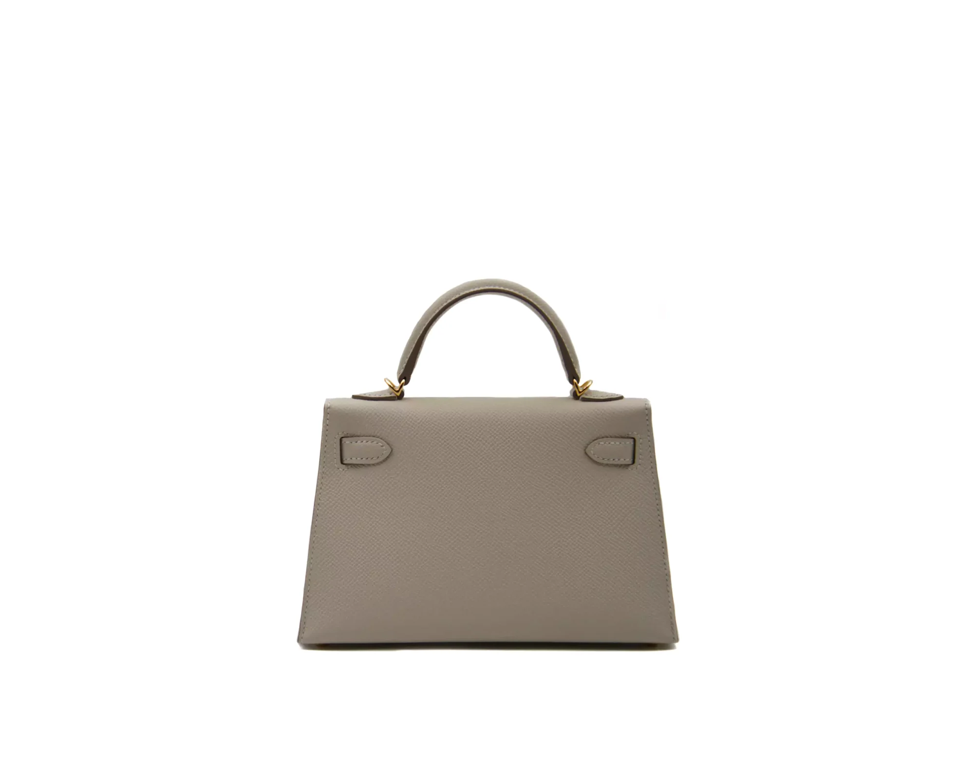 Hermès Kelly Mini Epsom HSS Craie y Rose Mexico con herrajes dorados – bolso de lujo por pedido especial - back