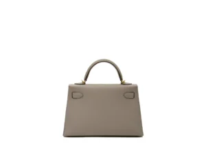 Hermès Kelly Mini Epsom HSS Craie y Rose Mexico con herrajes dorados – bolso de lujo por pedido especial - back