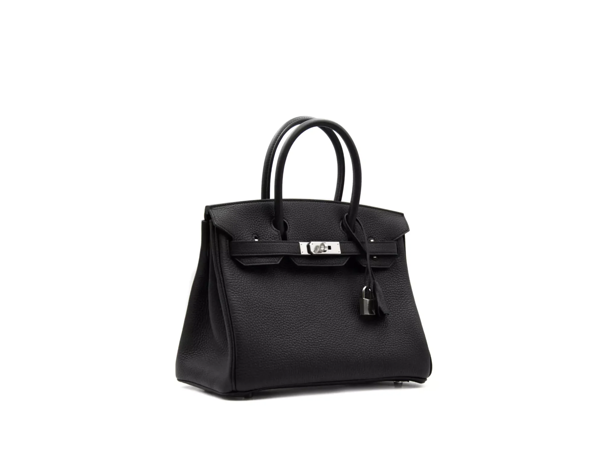 Hermès Birkin 30 Togo aus schwarzem Leder mit Palladium-Hardware – ikonische mittelgroße Luxustasche - profile