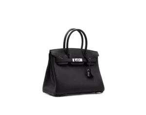 Hermès Birkin 30 Togo aus schwarzem Leder mit Palladium-Hardware – ikonische mittelgroße Luxustasche - profile