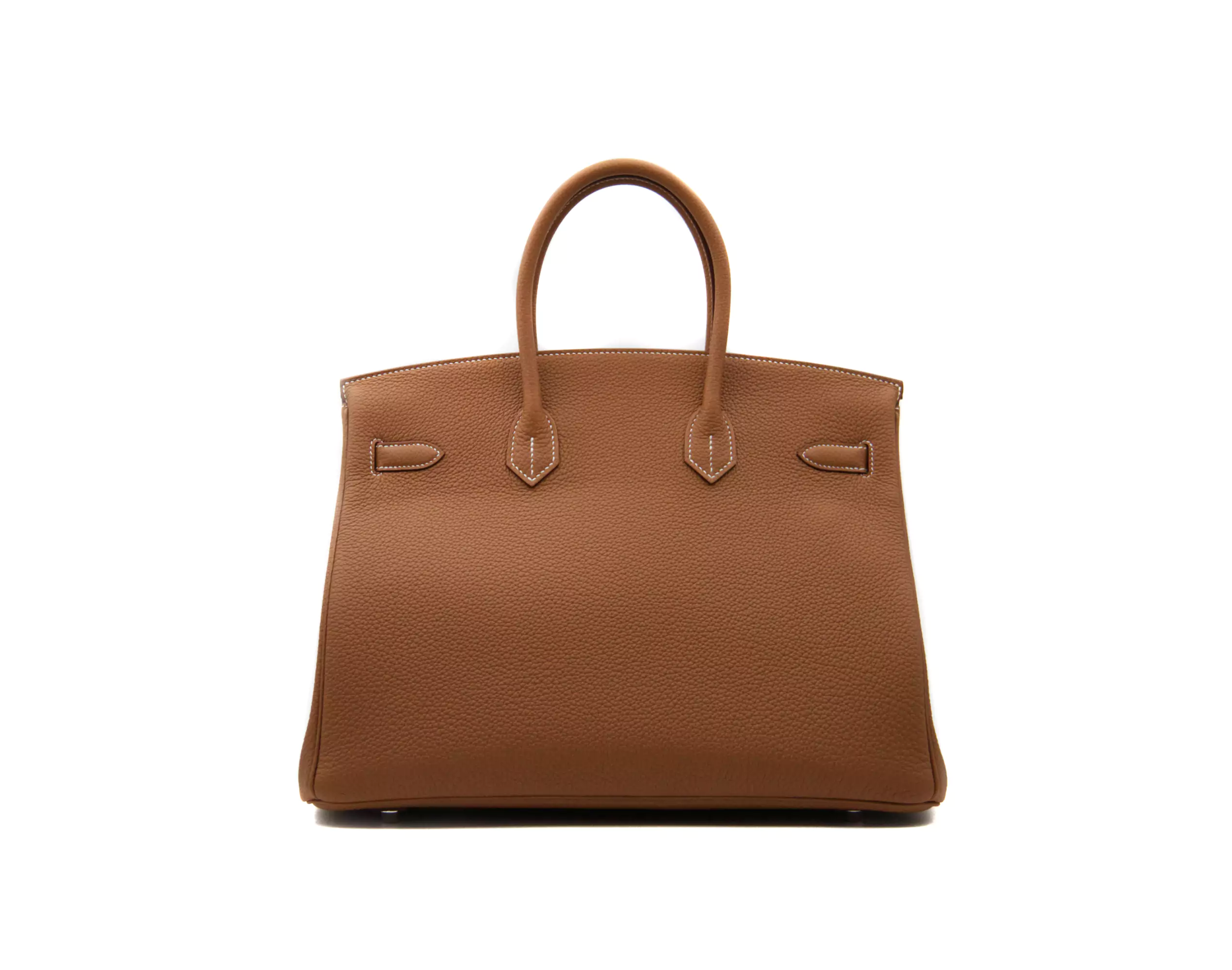 Hermès Birkin 35Togo Gold leather with palladium hardware – iconic luxury handbag in warm caramel tone - back