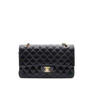 Chanel Medium Classic black Double Flap Bag in lambskin with gold hardware – iconic luxury handbag