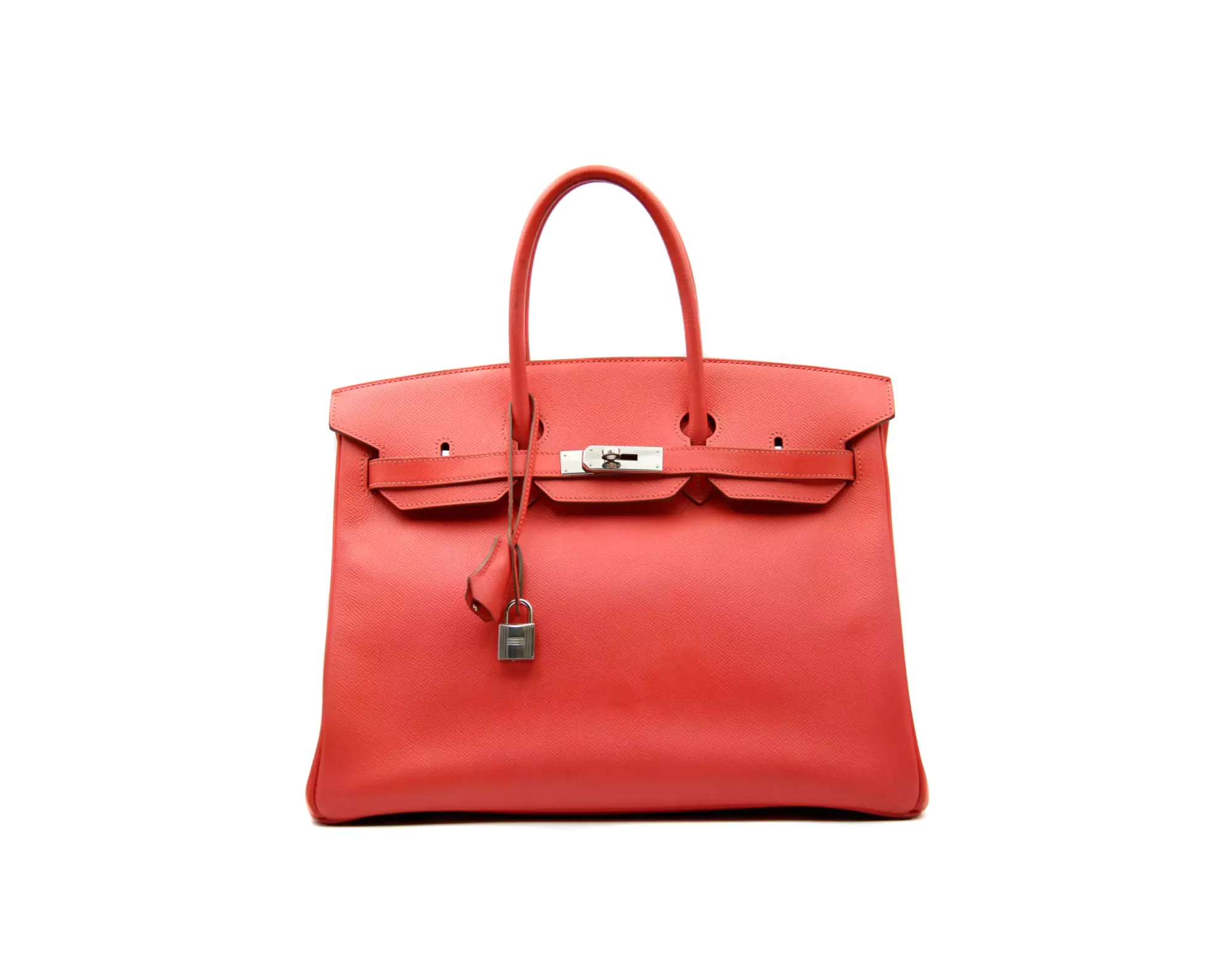 Hermès Birkin 35 Epsom Rose Jaipur with palladium hardware – iconic large luxury handbag in vibrant pink