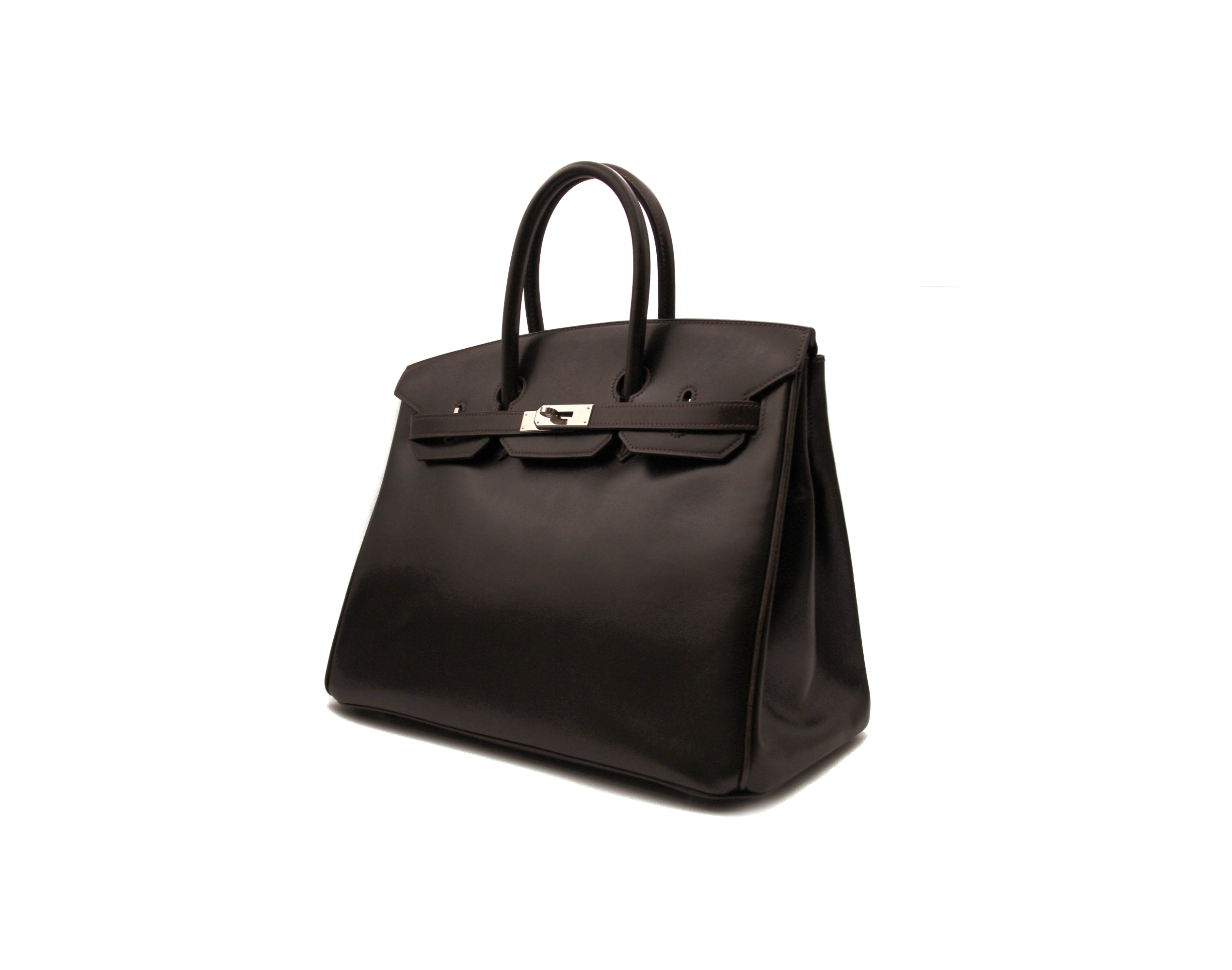 Hermès Birkin 35 Box Brown with Palladium Hardware
