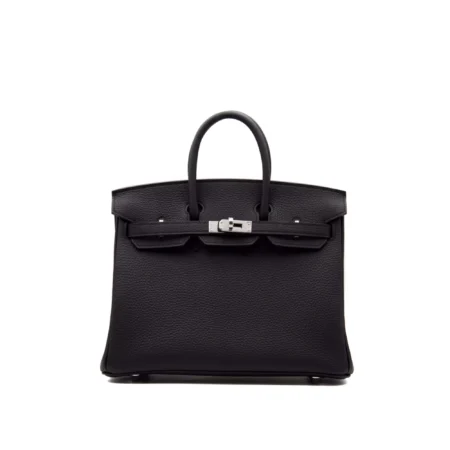 Hermès Birkin 25 Togo Black leather with palladium hardware – iconic small luxury handbag in black