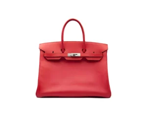Hermès Birkin 35 Epsom Rose Jaipur with palladium hardware – iconic large luxury handbag in vibrant pink