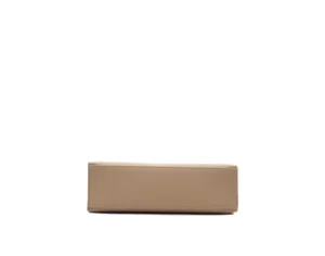 Hermès Kelly Pochette Trench en cuero Swift con herrajes de paladio – bolso de lujo elegante en beige - bottom