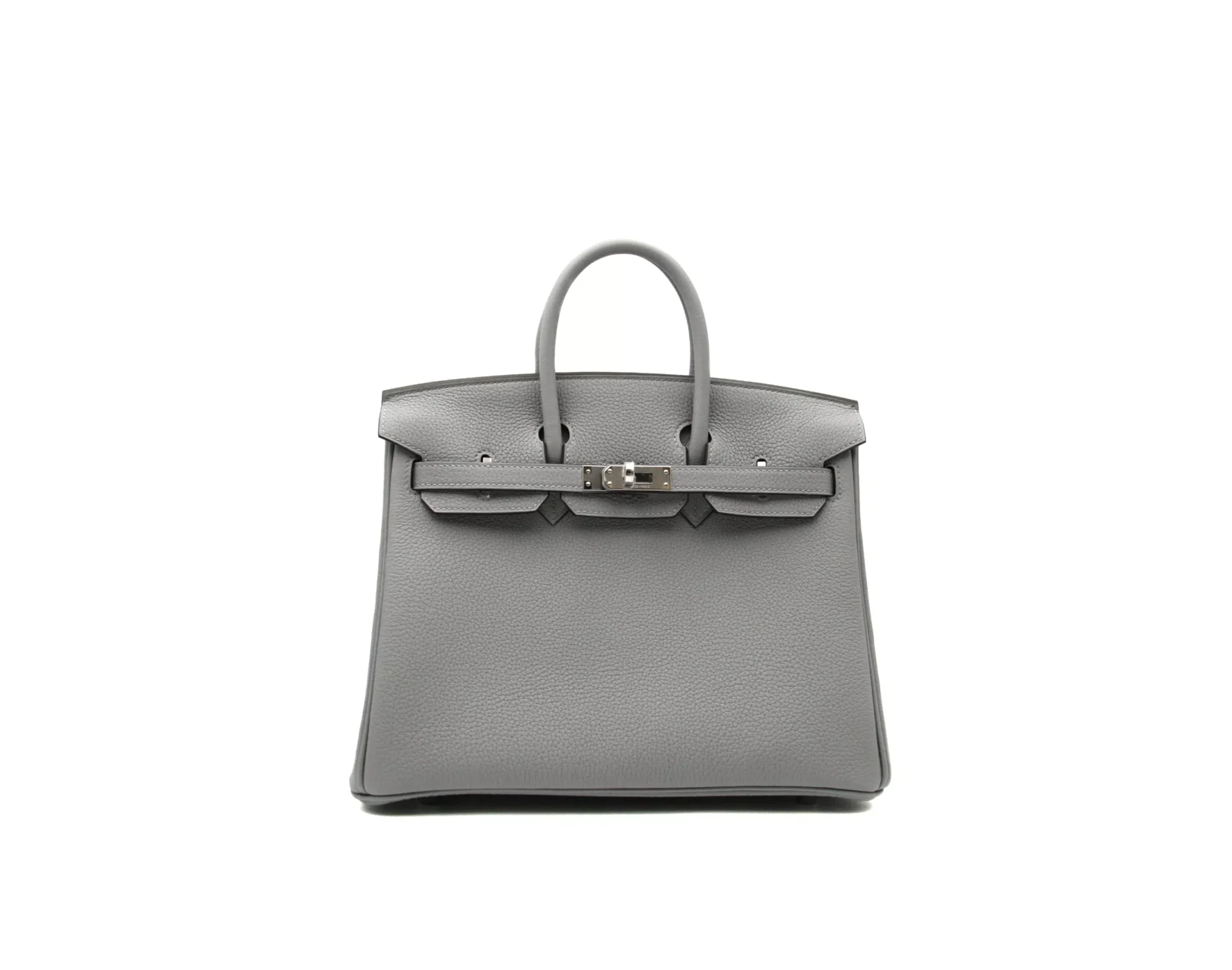 Hermès Birkin 25 Togo Gris Pantin with palladium hardware – compact luxury handbag in grey