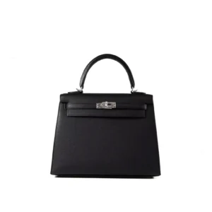 Hermès Kelly 25 Black Sellier in Epsom leather with palladium hardware – elegant structured mini luxury handbag