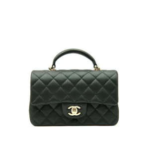 Mini Top Handle Dunkelgrün Metallic