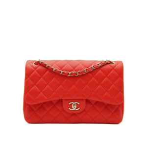 Chanel Timeless Jumbo Double Flap in red caviar leather with gold hardware – iconic large luxury shoulder bag