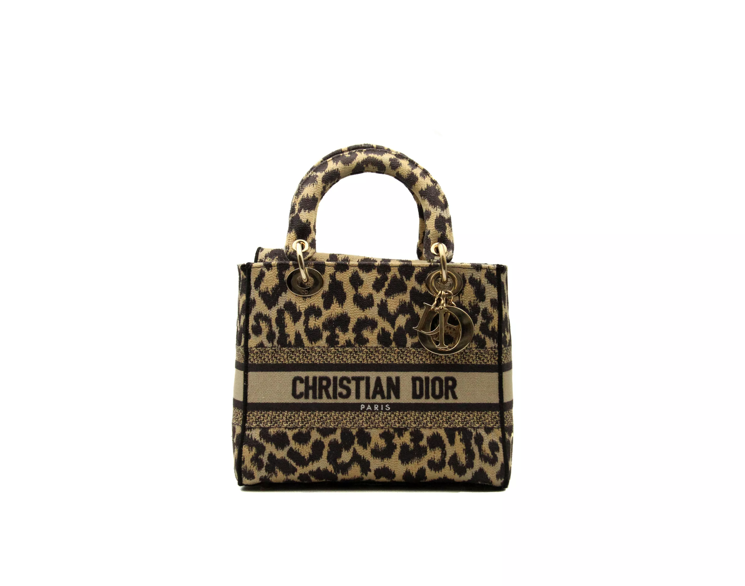 Dior Lady Dior D-Lite Medium Leopard canvas bag with gold hardware &ndash; iconic luxury handbag with animal print
