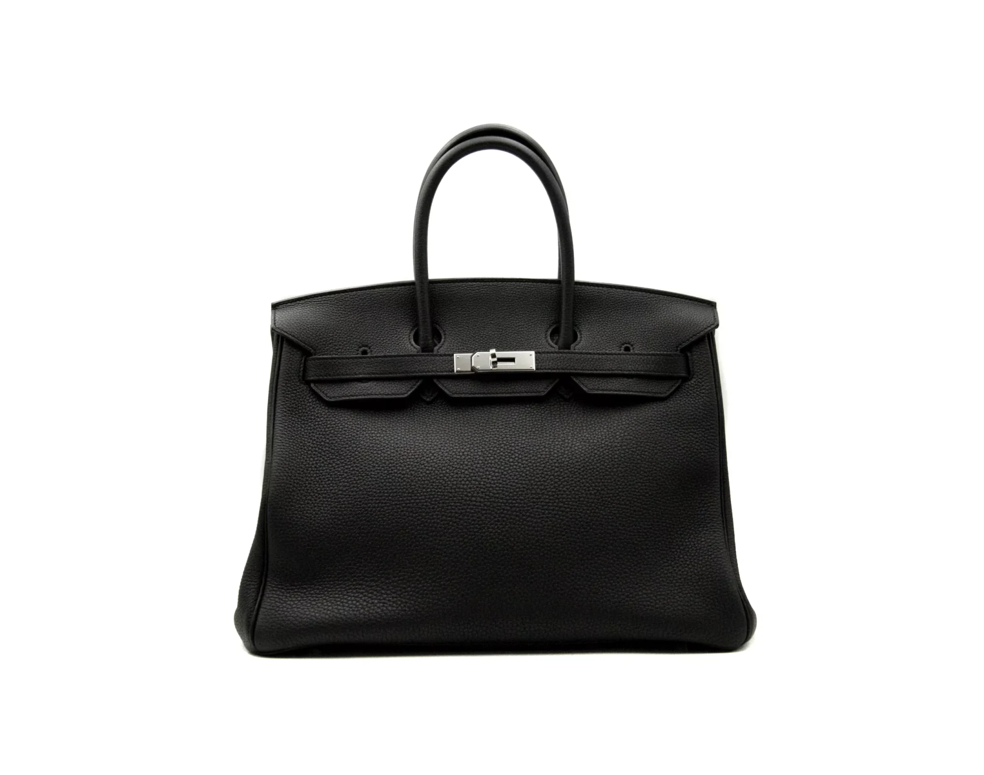 Hermès Birkin 35 Togo schwarz mit Palladium-Hardware – ikonische große Luxustasche in exzellentem Zustand