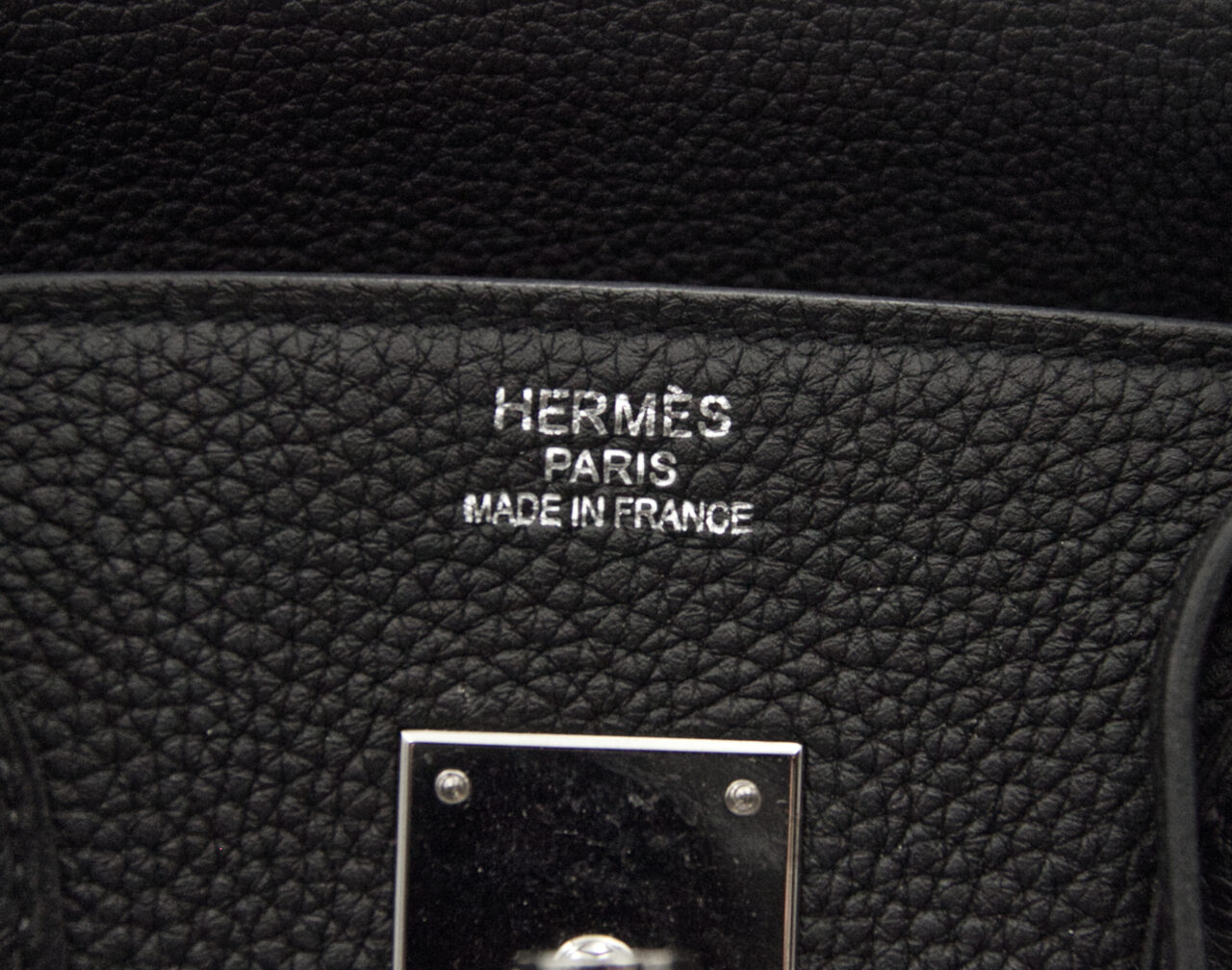 Hermès Birkin 35 Togo black with palladium hardware – iconic large luxury handbag in excellent condition - stamp