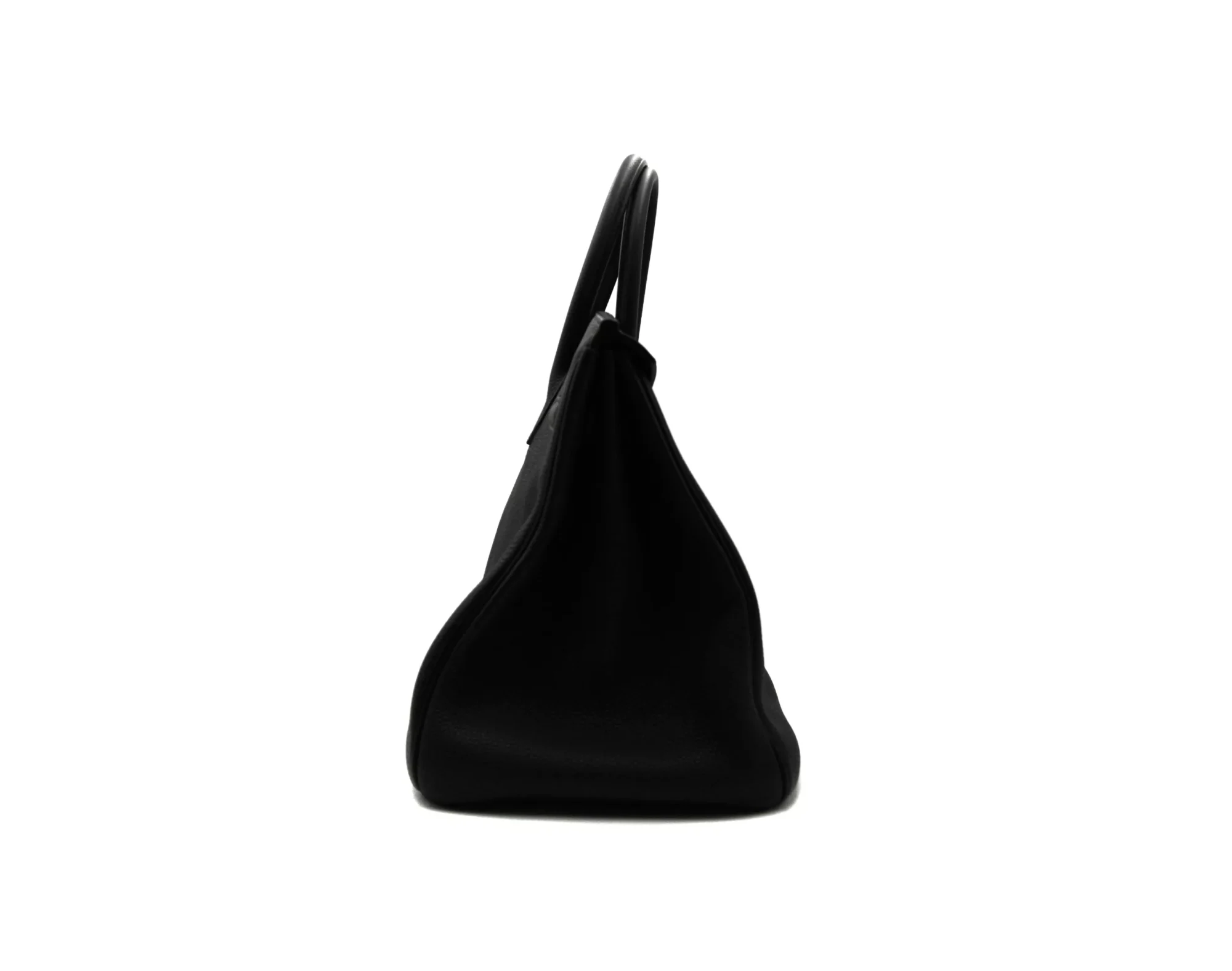 Hermès Birkin 35 Togo black with palladium hardware – iconic large luxury handbag in excellent condition - side