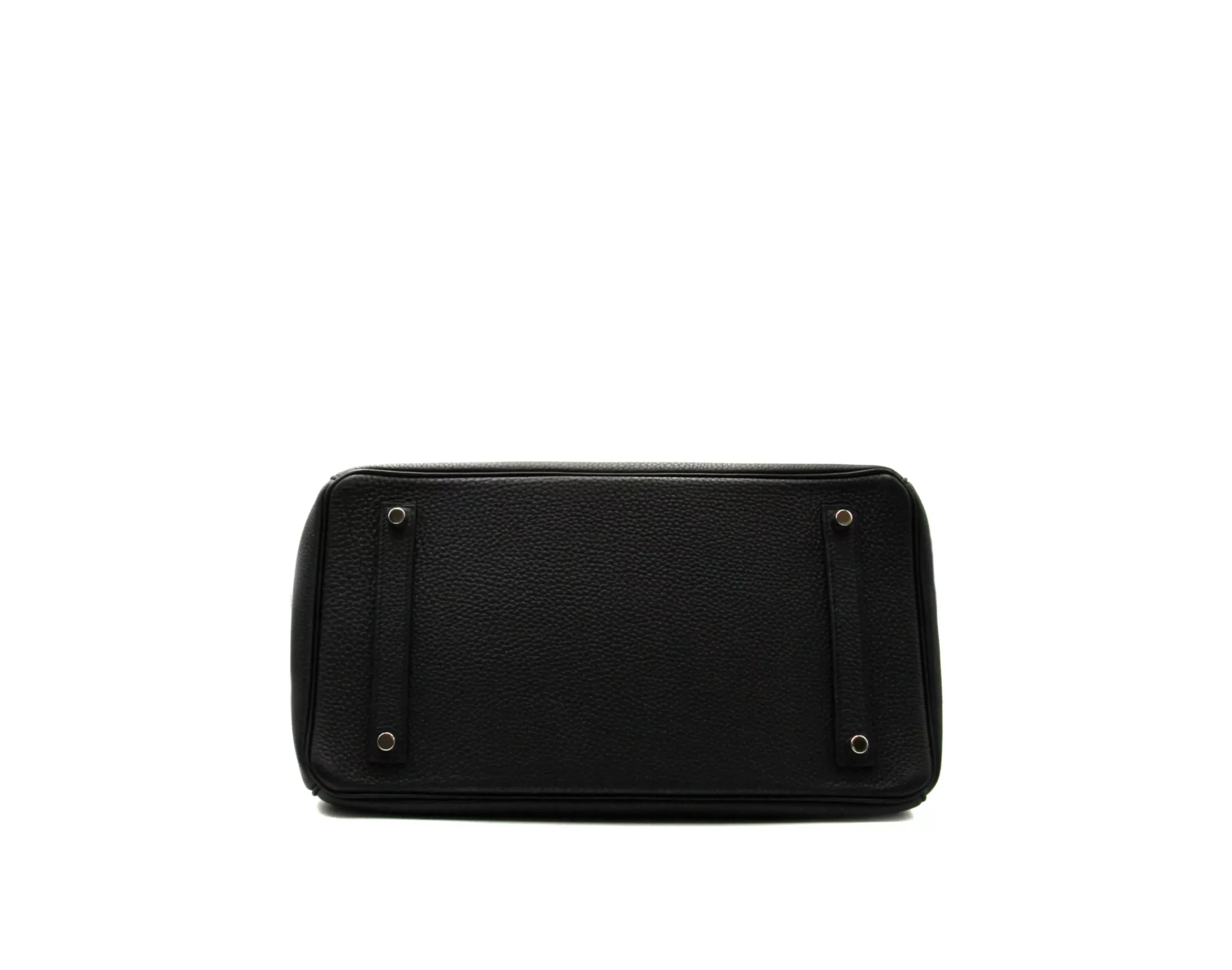 Hermès Birkin 35 Togo black with palladium hardware – iconic large luxury handbag in excellent condition - bottom