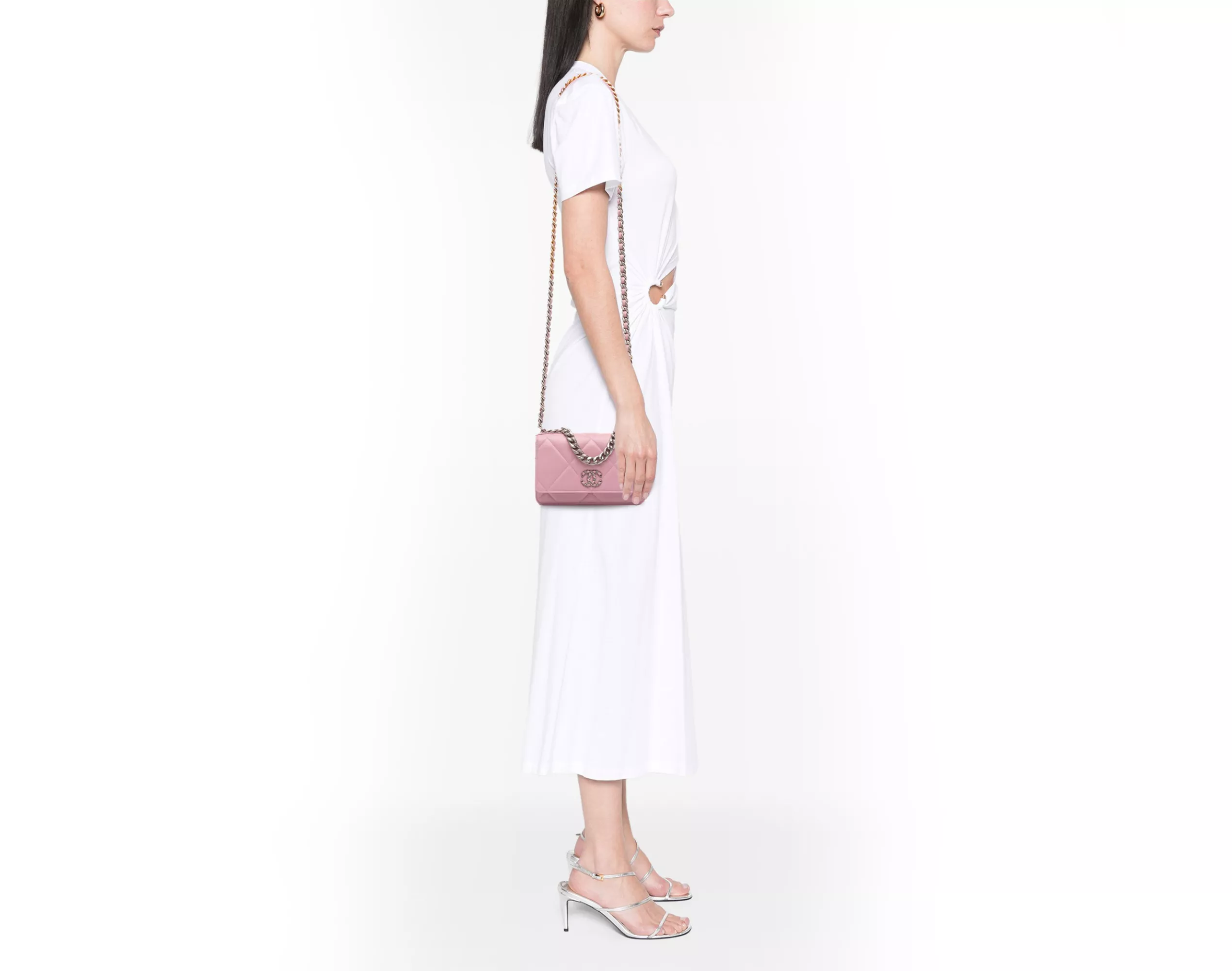 Chanel 19 Wallet on Chain Pink Quilted Lambskin